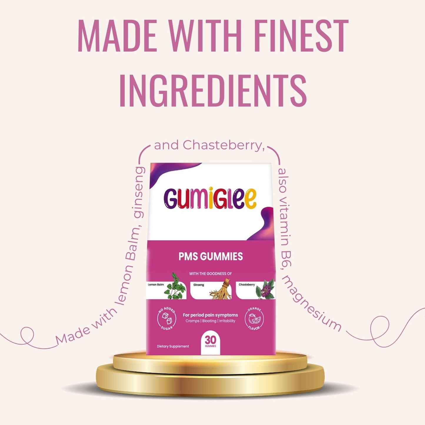 GumiGlee – PMS Gummies for Wellness, Relief from Period Pain