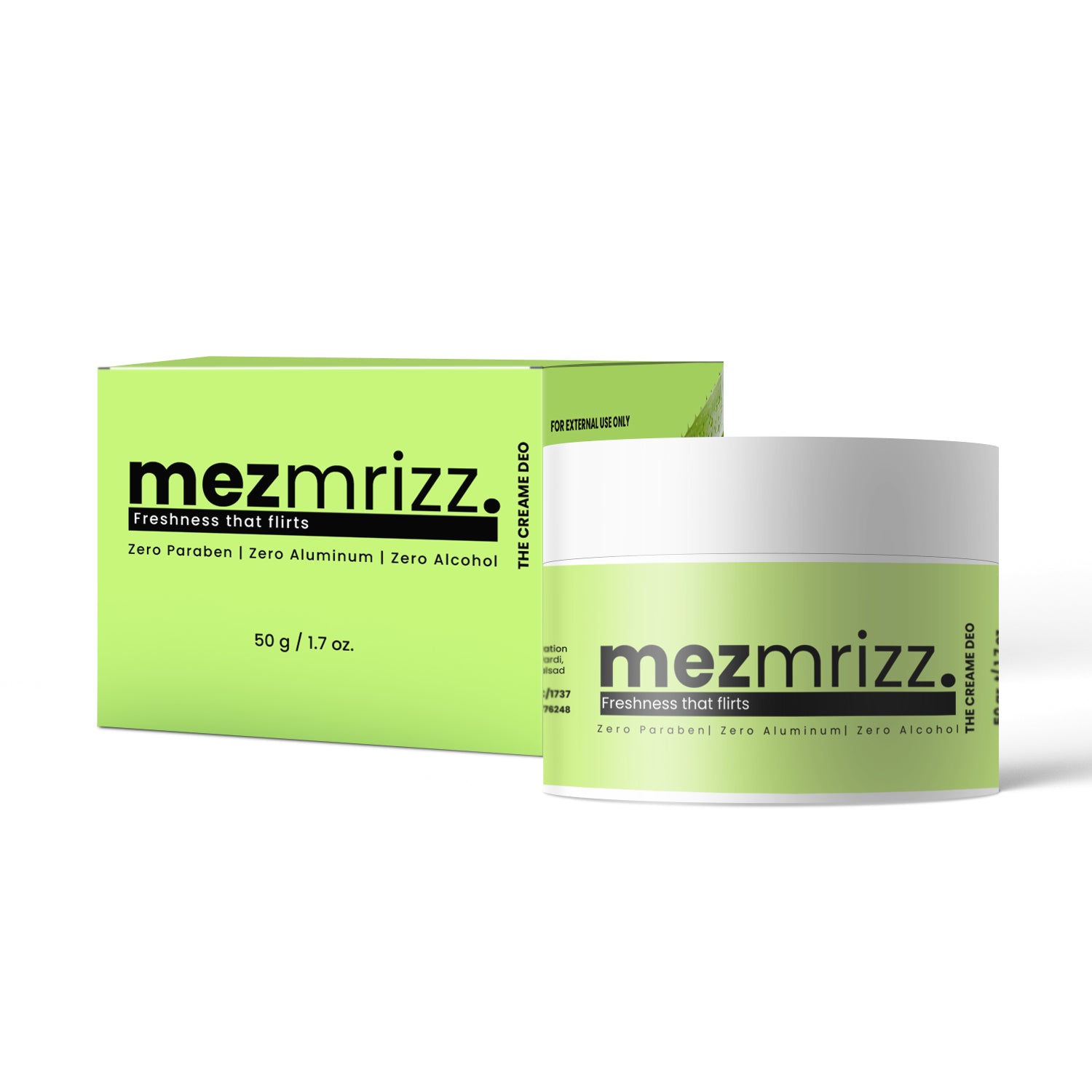 Mezmrizz Unisex Cream Deodorant Suits Sensitive Skin 50g – Astercare