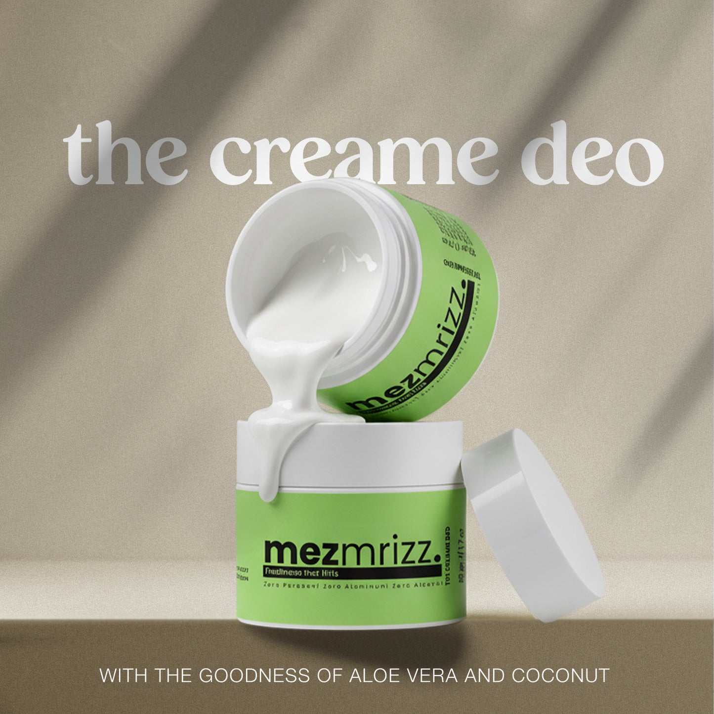 Mezmrizz Unisex Cream Deodorant Suits Sensitive Skin 50g