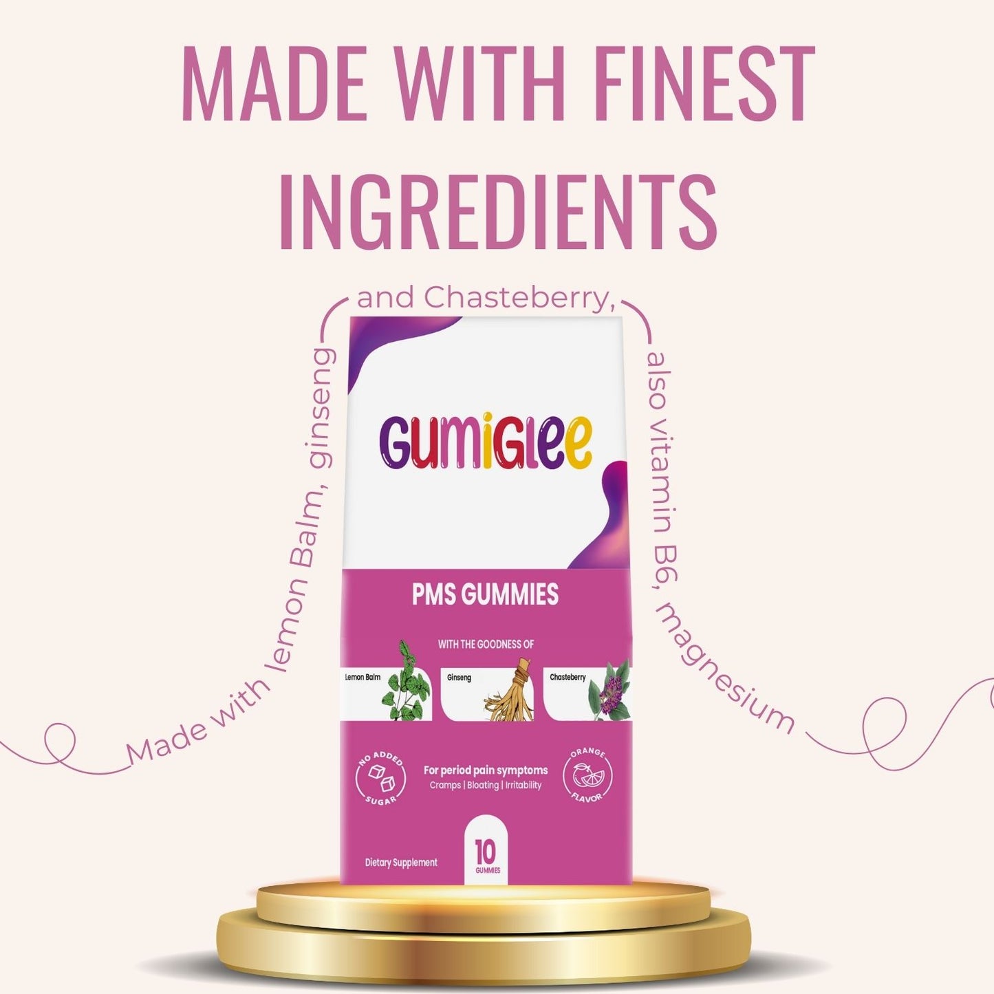 GumiGlee – PMS Gummies for Wellness, Relief from Period Pain