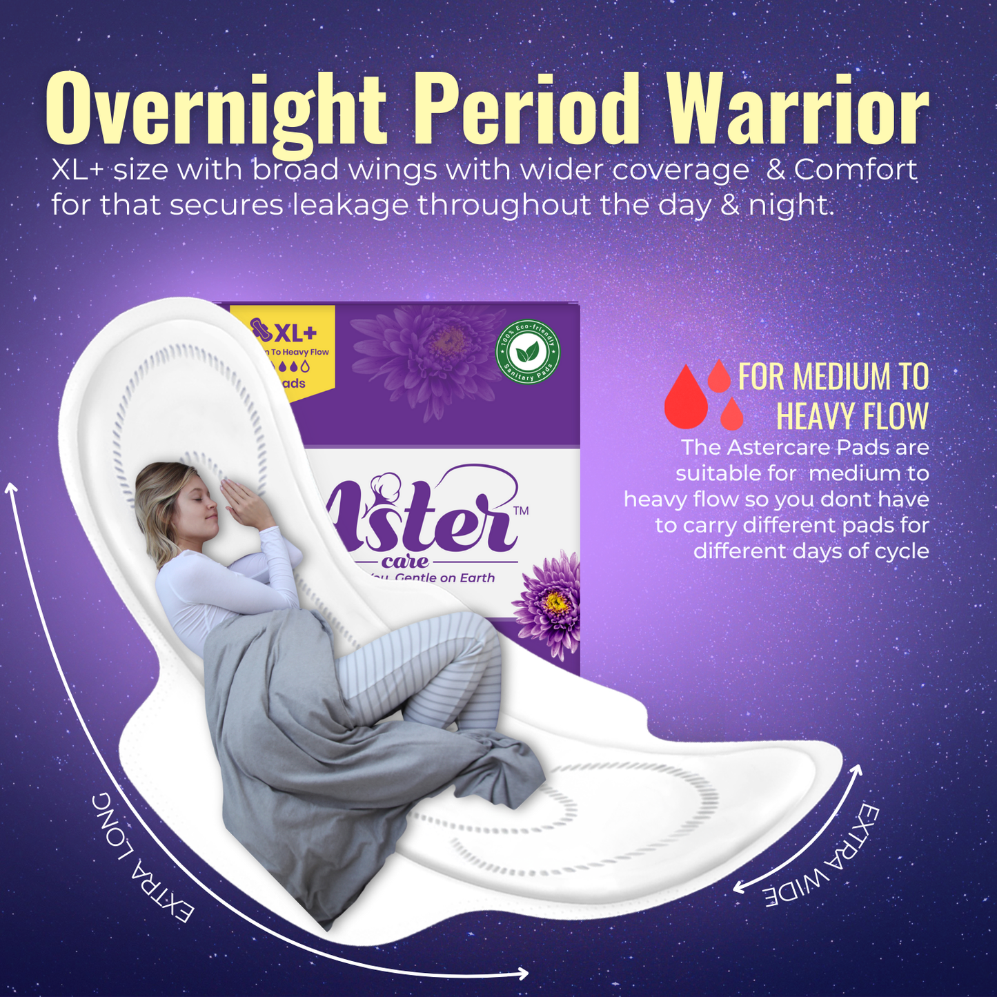 Astercare Ultra Soft XL+ Medium to Heavy Flow Pads
