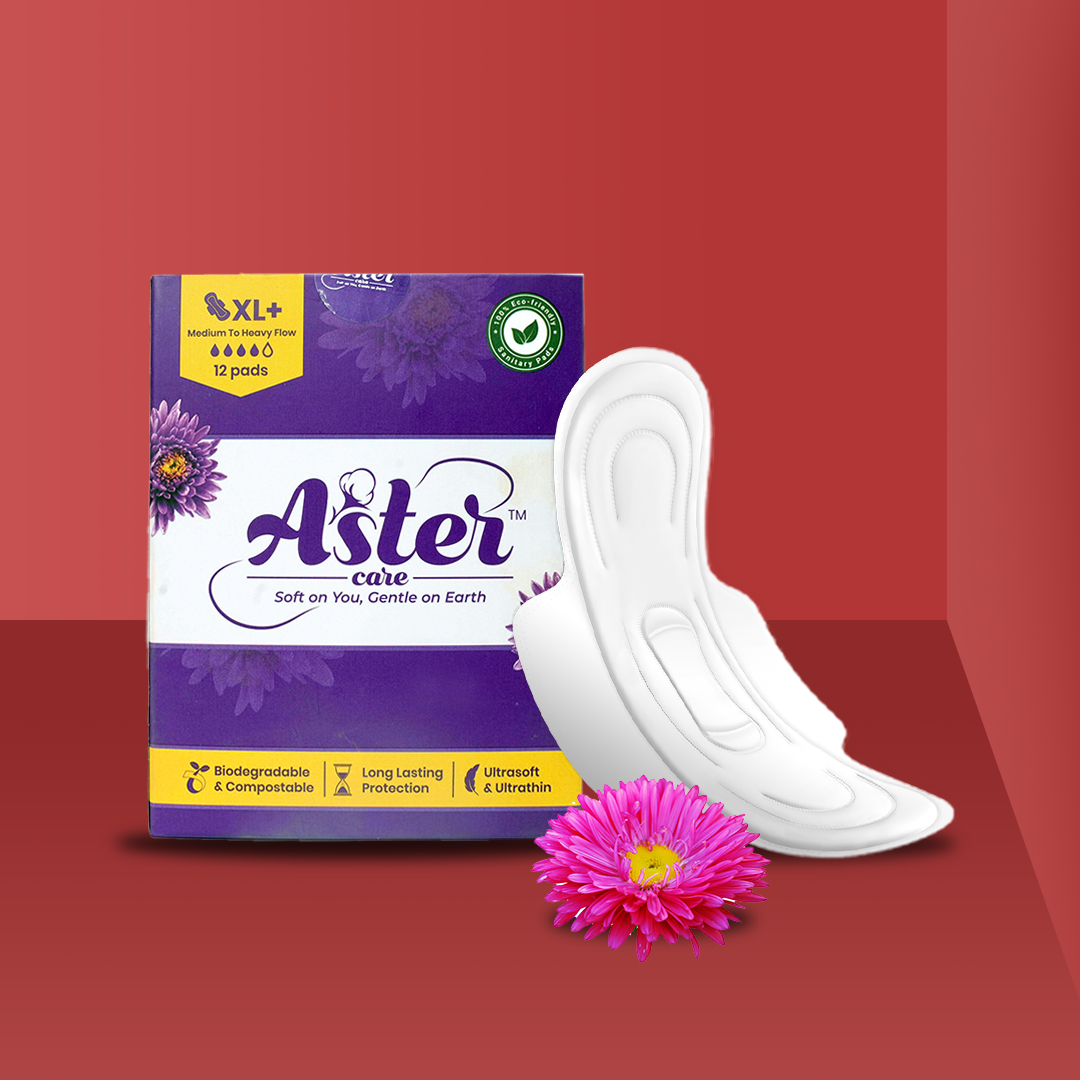 "XL Banana Fiber Biodegradable Sanitary Pads- Pack of 12"